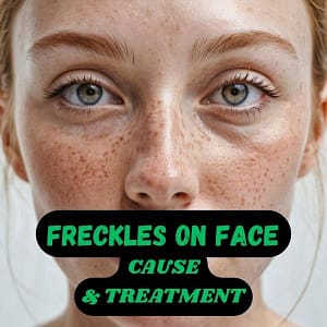 Freckles on Face of a Fair Woman